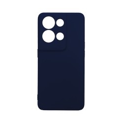 Capa de Silicone com Moldura de Câmera para Oppo Reno 8 Pro Azul Escuro Capa de Silicone com Moldura de Câmera para Oppo Reno 8 Pro Azul Escuro
